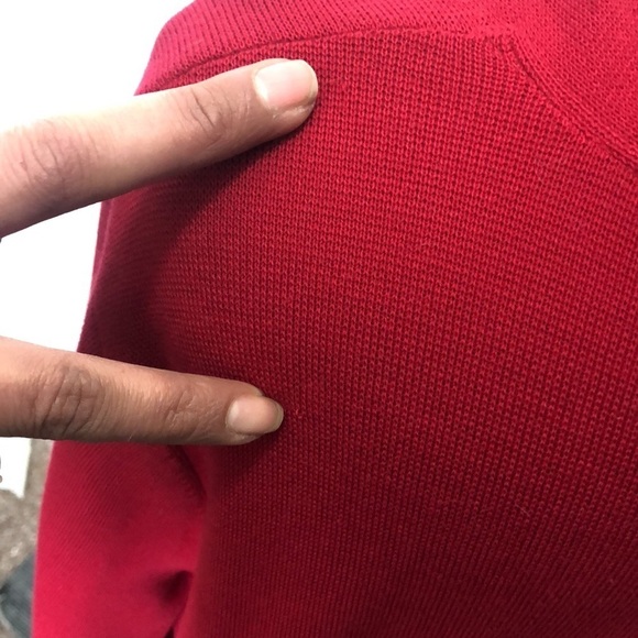 Talbots red open front cardigan size large - Picture 6 of 11